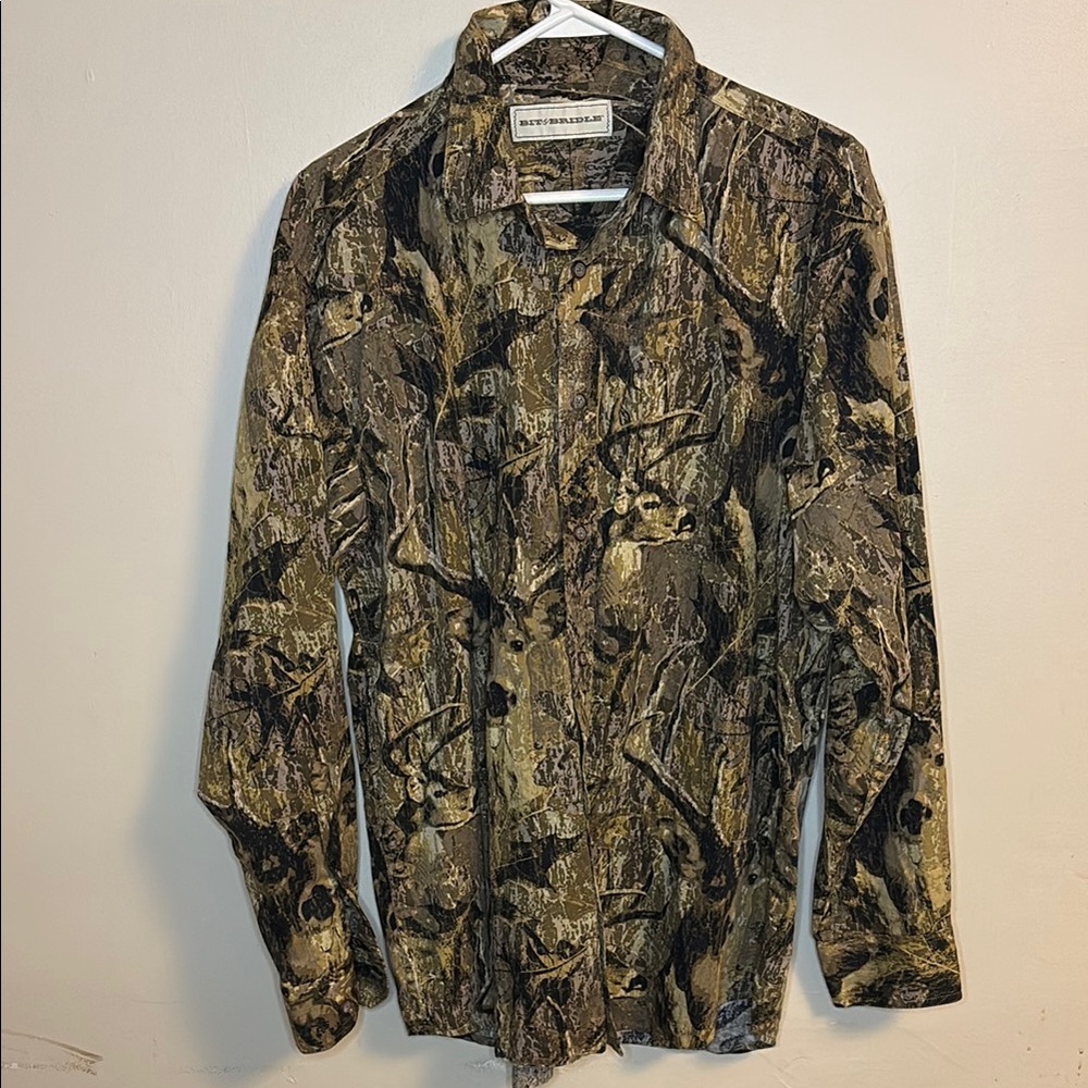 Bit & Bridle Brown and Green Lightweight Shirt Jacket